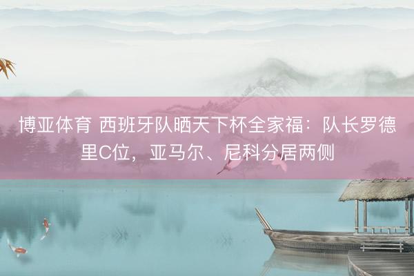 博亚体育 西班牙队晒天下杯全家福：队长罗德里C位，<a href=